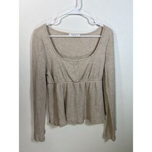 Good Days Project XL Babydoll Milkmaid Soft Textured Beige Long Sleeve